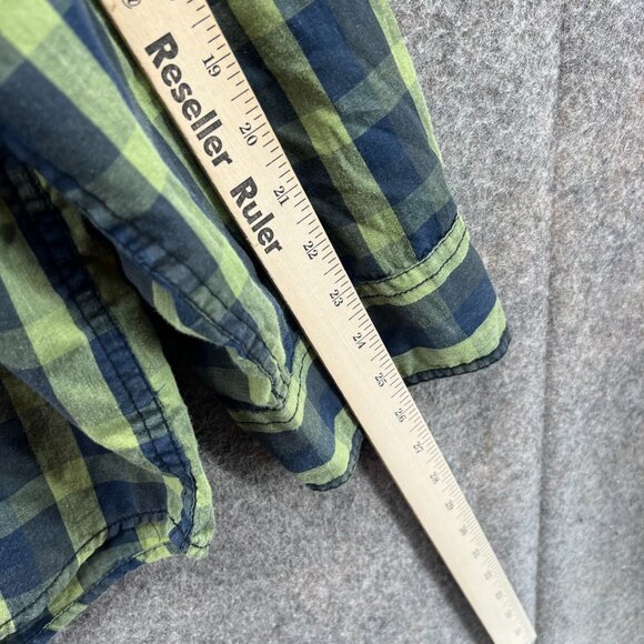 Reeltree Shirt Men 2XL Green Black Plaid Check Western Pearl Snap  XXL Outdoors - Picture 7 of 14